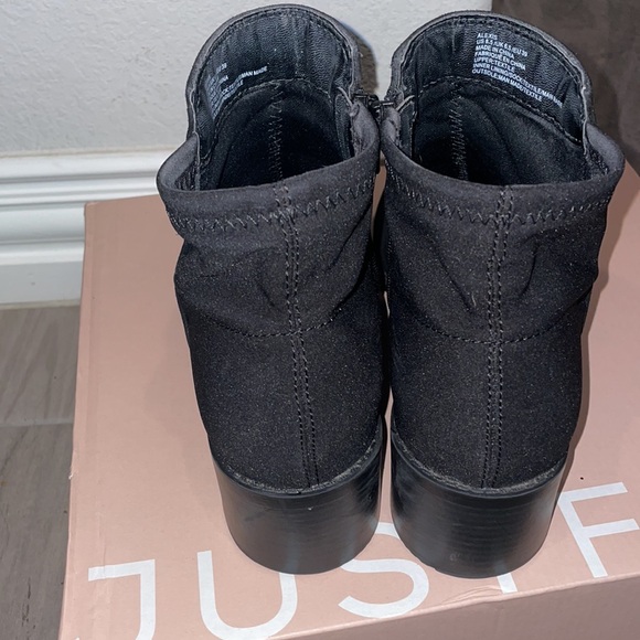 JustFab Alexis Black Ankle Booties, Women’s Size 8.5 - Picture 5 of 9